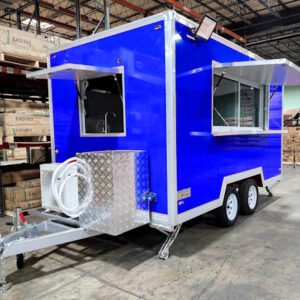 12' Food Concession Trailer Fully Loaded With Every Option - Blue