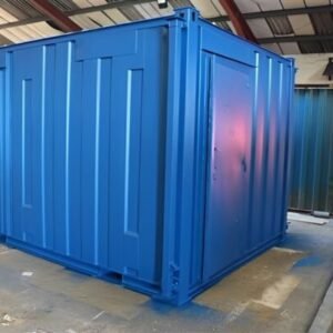 13ft x 9ft Site Office With Toilet Blue, 13ft site office with toilet for sale at AnchorBox (view 3)