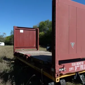 20' Flat Rack Shipping Container - One Trip -Buy Now