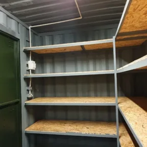 20 x 8Ft 9ft 6 high cube Container, With Anti Condensation, Lighting & Shelving. - First Choice Shipping Containers