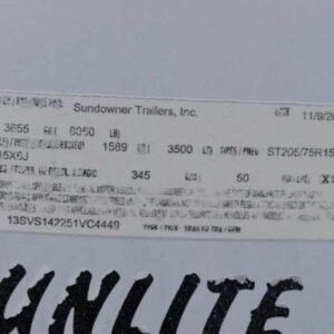 2005 Sundowner Sunlite 2 Horse Trailer