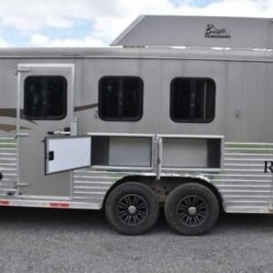 2015 Bison Ranger 3LQ Horse Trailer with 10' Short Wall