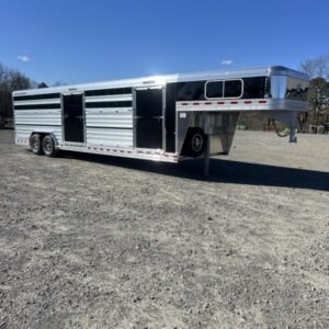 2025 Elite Trailers 8'x28' Show Cattle Stock Combo Trailer
