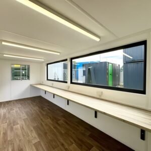 21ft x 8ft Custom Cabin Office / Canteen | Picture Windows | Portable Building - M-W Containers