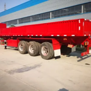 3 Axles 40 Foot Container Tray Cargo Semi Trailer with Side Cover - Waitrosecowes Store