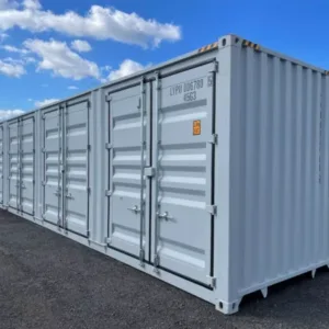 40FT High Cube Storage Shipping Container Conex w/4 Open Side Door 9.5′ Tall - M-W Containers