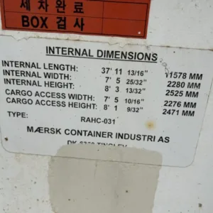 40ft Maersk Cold Storage Reefer Container - Buy Now