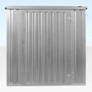 4M X 2.1M Flat Pack Container Store – Galvanized