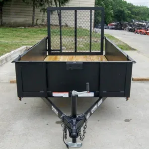 5×10 Utility Trailer with 18in Metal Sides 3500lb Axle