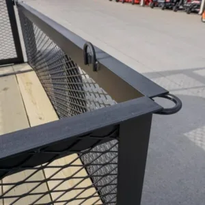 5×8 Powder Coated Dovetail Utility Trailer with 2ft Mesh Sides 3,500lb Axle