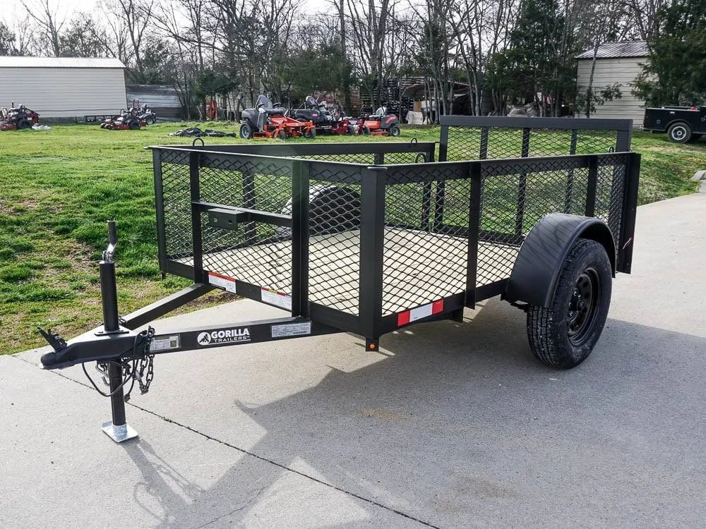 5×8 Powder Coated Dovetail Utility Trailer with 2ft Mesh Sides 3,500lb Axle 5×8 Powder Coated Dovetail Utility Trailer with 2ft Mesh Sides 3,500lb Axle
