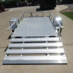 5′ x 10′ Aluminum Utility Trailer W Gate and Mag Wheels 3500lb Axle