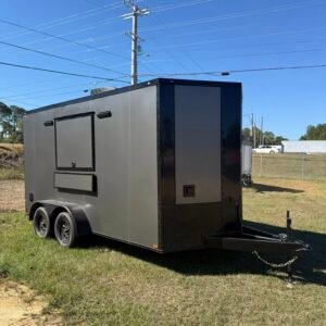 Titanium Cargo 7×14 Charcoal Blackout Concession Trailer