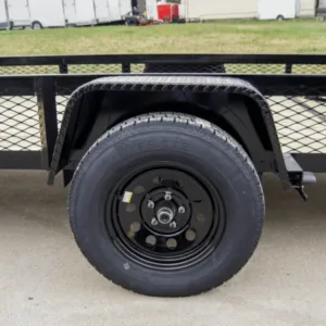 6.4×12 Dovetail Utility Trailer with 1ft Mesh Sides 3,500lb Axle