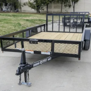 6.4×12 Dovetail Utility Trailer with 1ft Mesh Sides 3,500lb Axle