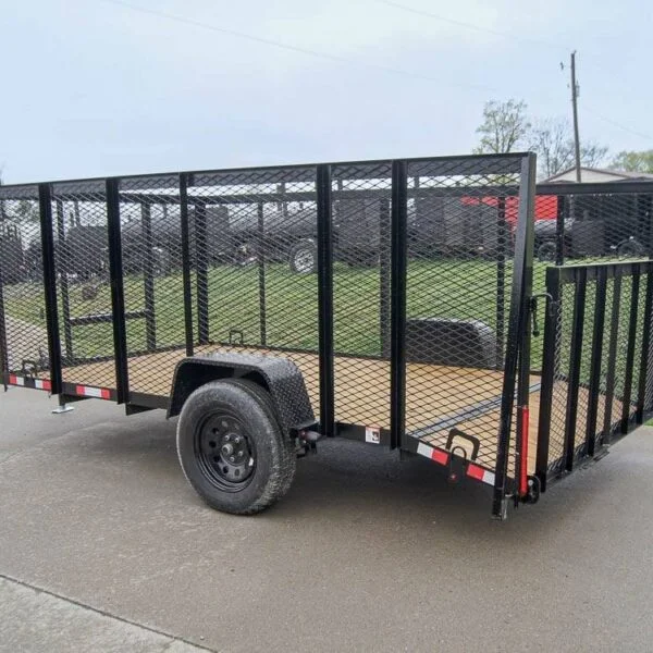 6.4×12 Dovetail Utility Trailer with 4ft Mesh Sides 3,500lb Axle 6.4×12 Dovetail Utility Trailer with 4ft Mesh Sides 3,500lb Axle