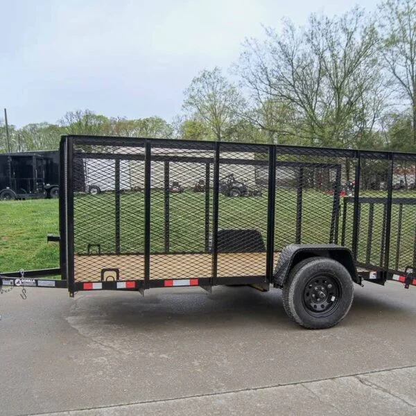 6.4×12 Dovetail Utility Trailer with 4ft Mesh Sides 3,500lb Axle 6.4×12 Dovetail Utility Trailer with 4ft Mesh Sides 3,500lb Axle