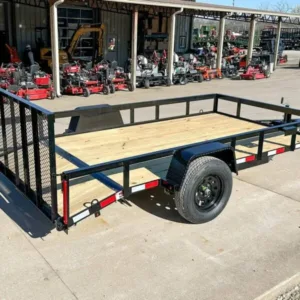 6.4×12 Powder Coated Dovetail Utility Trailer 3500lb Axle