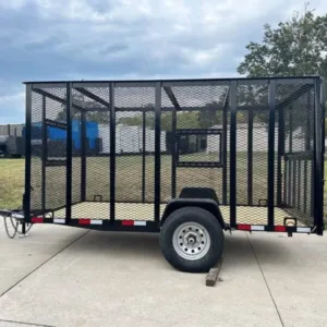 6.4×12 Straight Deck Aluminum Can Recycle Utility Trailer 3,500lb Axle with Brakes