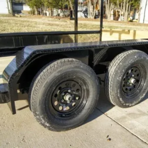 6.4×12 Straight Deck Utility Trailer 4.5ft Ladder Racks (2) 3,500lb Axles