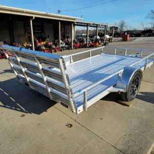 6.4’x12′ Aluminum Utility Trailer With Gate Aluminum Wheels 3500 lb Axle