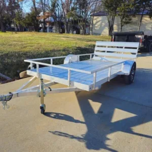 6.4’x12′ Aluminum Utility Trailer With Gate Aluminum Wheels 3500 lb Axle