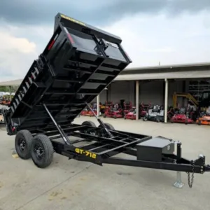 7×12 Hydraulic Dump Trailer with 2ft Sides (2) 6K Axles 12k GVWR
