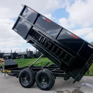 7×12 Hydraulic Dump Trailer with 4ft Sides (2) 7K Axles