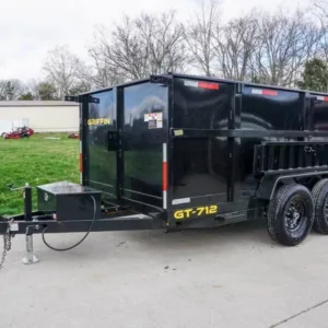 7×12 Hydraulic Dump Trailer with 4ft Sides (2) 7K Axles