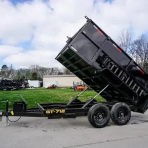 7×12 Hydraulic Dump Trailer with 4ft Sides (2) 7K Axles