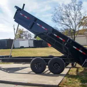 7×14 Gorilla Telescopic IBeam Dump Trailer with 2ft Sides (2) 7K Axles
