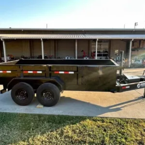 7×14 Gorilla Telescopic IBeam Dump Trailer with 2ft Sides (2) 7K Axles