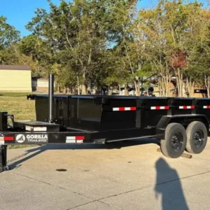 7×14 Gorilla Telescopic IBeam Dump Trailer with 2ft Sides (2) 7K Axles