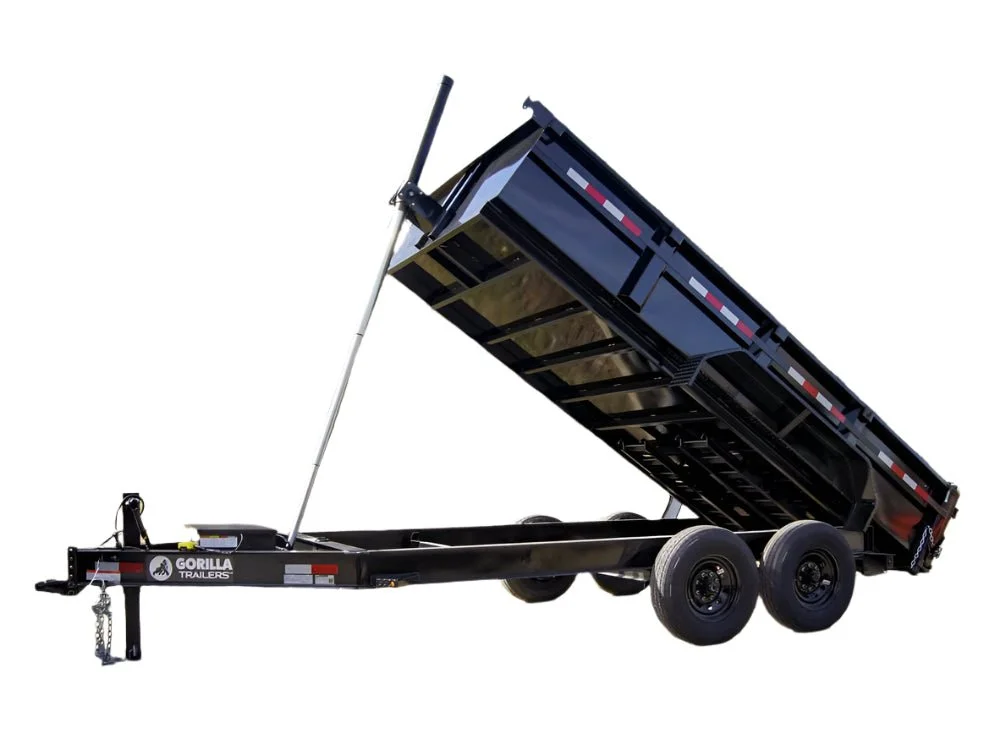 7×14 Gorilla Telescopic IBeam Dump Trailer with 2ft Sides (2) 7K Axles 7×14 Gorilla Telescopic IBeam Dump Trailer with 2ft Sides (2) 7K Axles