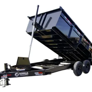 7×14 Gorilla Telescopic IBeam Dump Trailer with 3ft Sides (2) 7K Axles