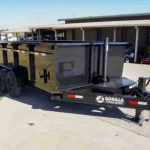 7×14 Gorilla Telescopic IBeam Dump Trailer with 3ft Sides (2) 7K Axles