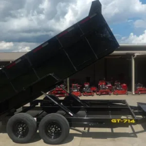7×14 Hydraulic Dump Trailer 3ft Sides 2-7k Axles GVWR 14K