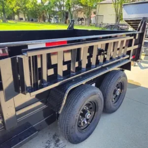 7×14 Telescopic Hydraulic Dump Trailer with 2ft Sides (2) 7K Axles 14K GVWR