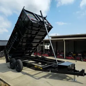 7×14 Telescopic Hydraulic Dump Trailer with 4ft Sides (2) 7K Axles 14K GVWR