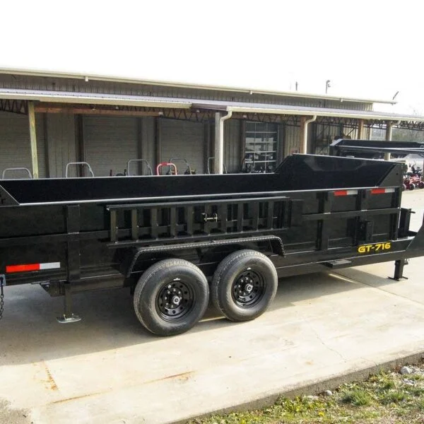 7×16 Gooseneck Telescopic Dump Trailer with 2ft Sides (2) 7K Axles 7×16 Gooseneck Telescopic Dump Trailer with 2ft Sides (2) 7K Axles