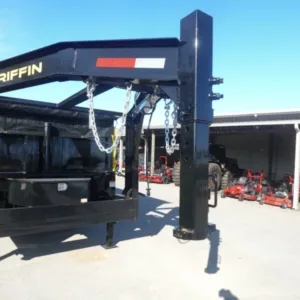 7×16 Gooseneck Telescopic I-Beam Dump Trailer 4ft Sides (2) 7K Axles