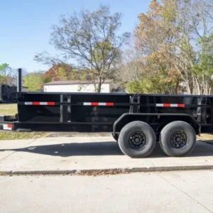 7×16 Gorilla Telescopic IBeam Dump Trailer with 2ft Sides (2) 7K Axles