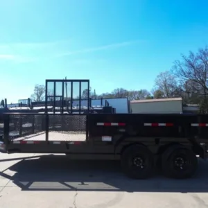 7×16 IBeam Hybrid Hydraulic Dump Trailer with 2ft Sides (2) 6K Axles