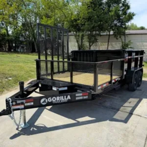 7×16 IBeam Hybrid Hydraulic Dump Trailer with 3ft Sides (2) 6K Axles