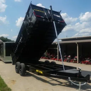 7×16 Telescopic Dump Trailer with 4ft Sides (2) 7K Axles 14k GVWR