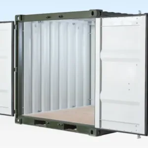 8Ft One Trip Shipping Container (Green) - M-W Containers