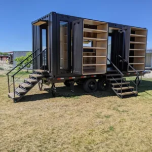 Custom 20ft Shipping Shopping Container on Wheels - M-W Containers