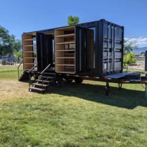 Custom 20ft Shipping Shopping Container on Wheels - M-W Containers