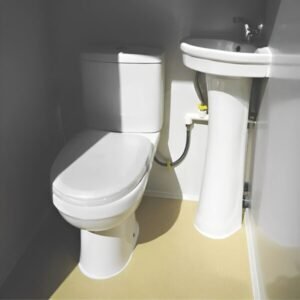 Dual Portable Toilet And Bathroom (Mobile Restroom w Sink 110V) - M-W Containers