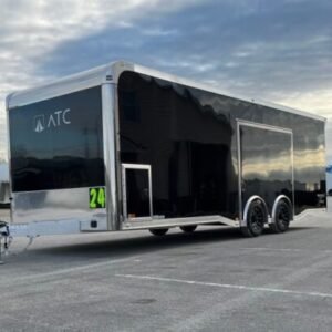 Enclosed ATC Car Trailer 2026 24ft. Aluminum ROM 400 w/Large Escape Door & Aluminum Wheels 5948